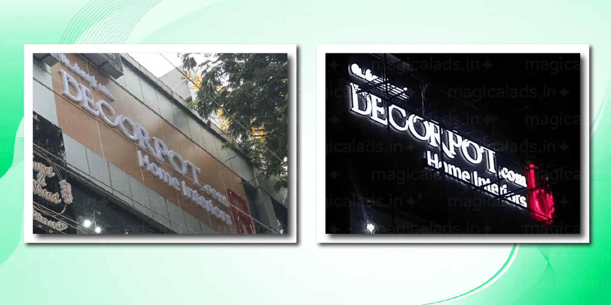 ACP sheet sign board with sticker cutting in Coimbatore