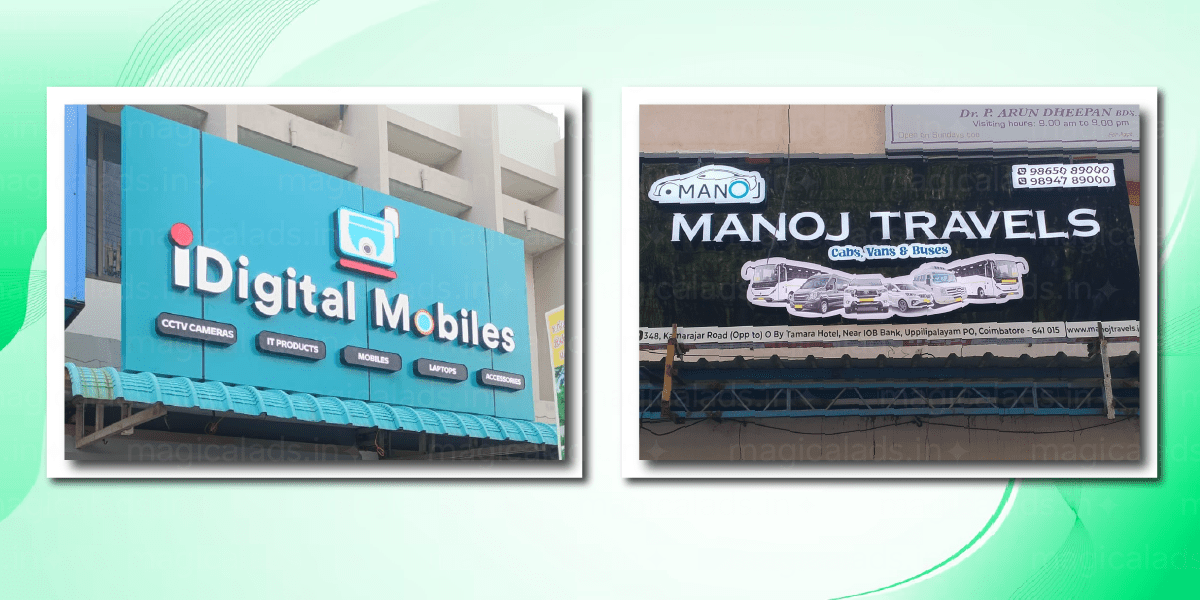 3D acrylic letter sign board manufacturer in Coimbatore